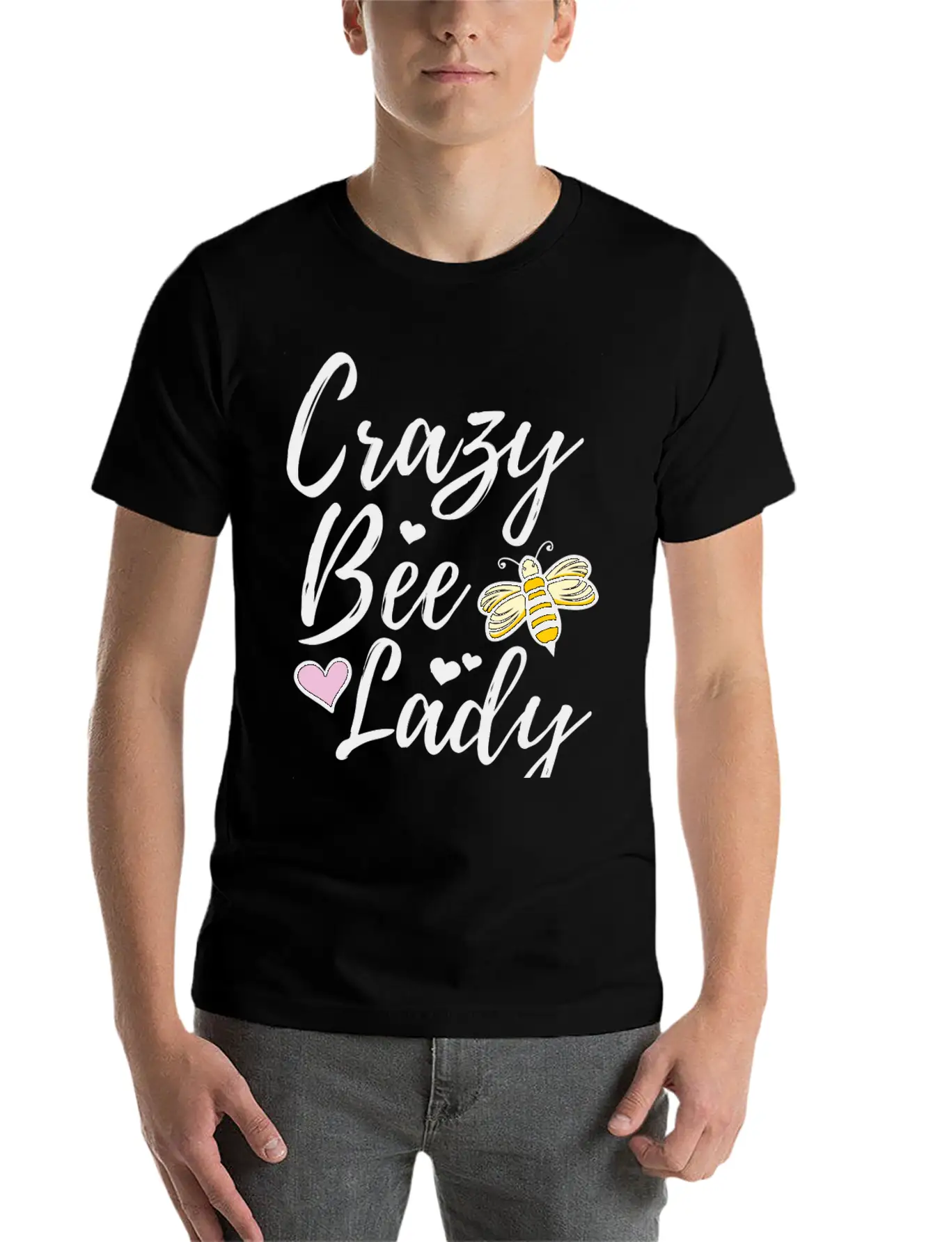 Crazy Bee Lady Unisex Short Sleeve Soft Cotton T-Shirt – Casual Everyday Wear