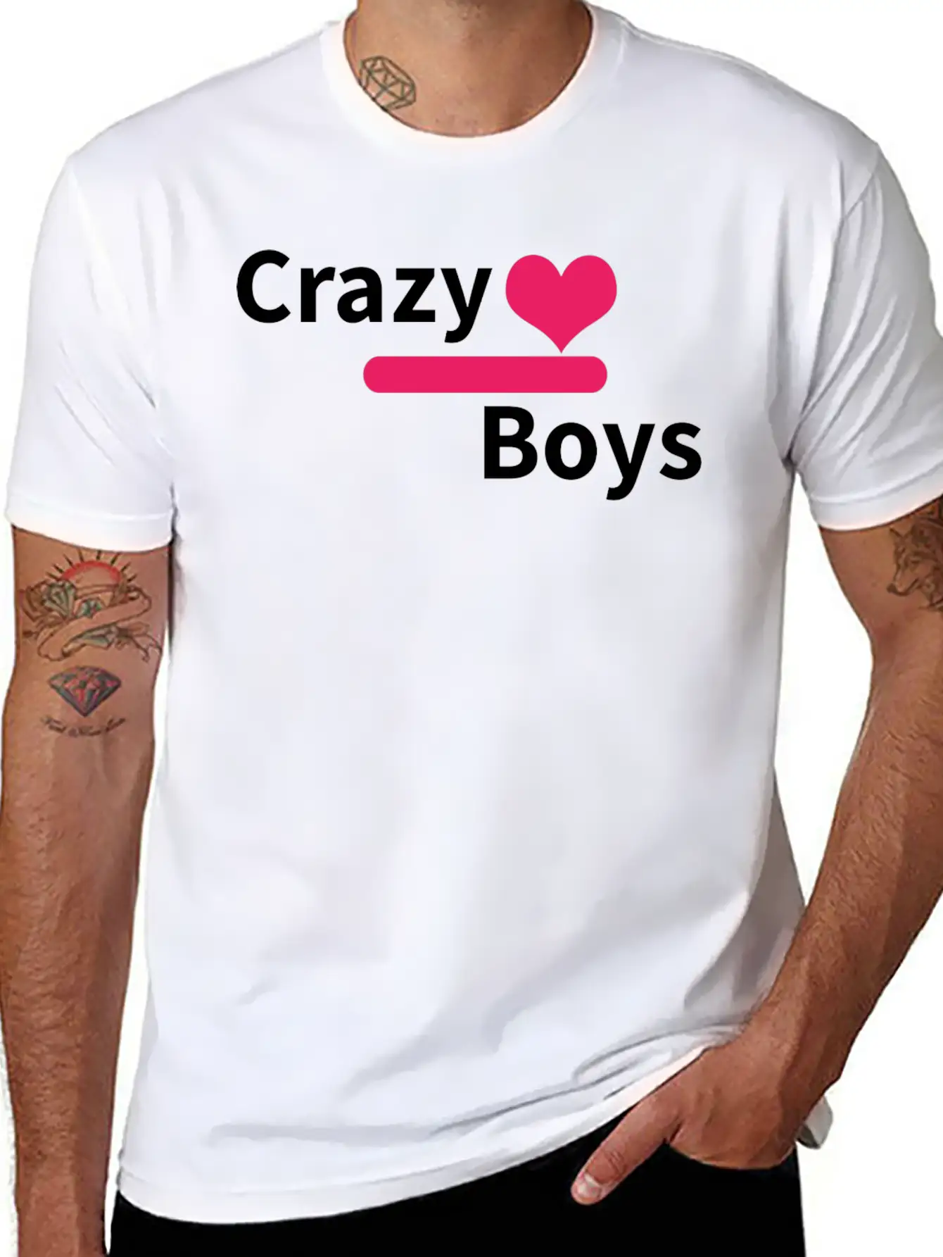 Crazy Boys Unisex Short Sleeve Soft Cotton T-Shirt – Casual Everyday Wear