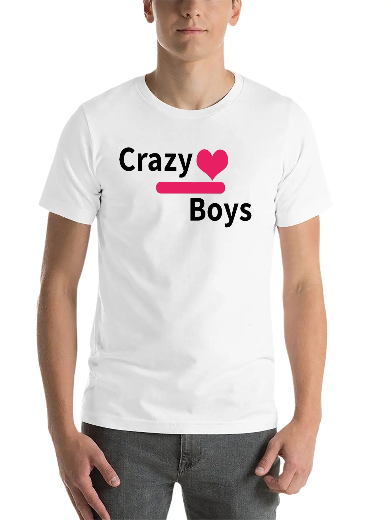 Crazy Boys Unisex Short Sleeve Soft Cotton T-Shirt – Casual Everyday Wear