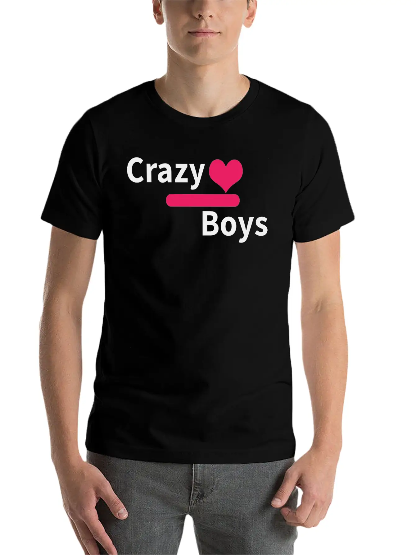 Crazy Boys Unisex Short Sleeve Soft Cotton T-Shirt – Casual Everyday Wear