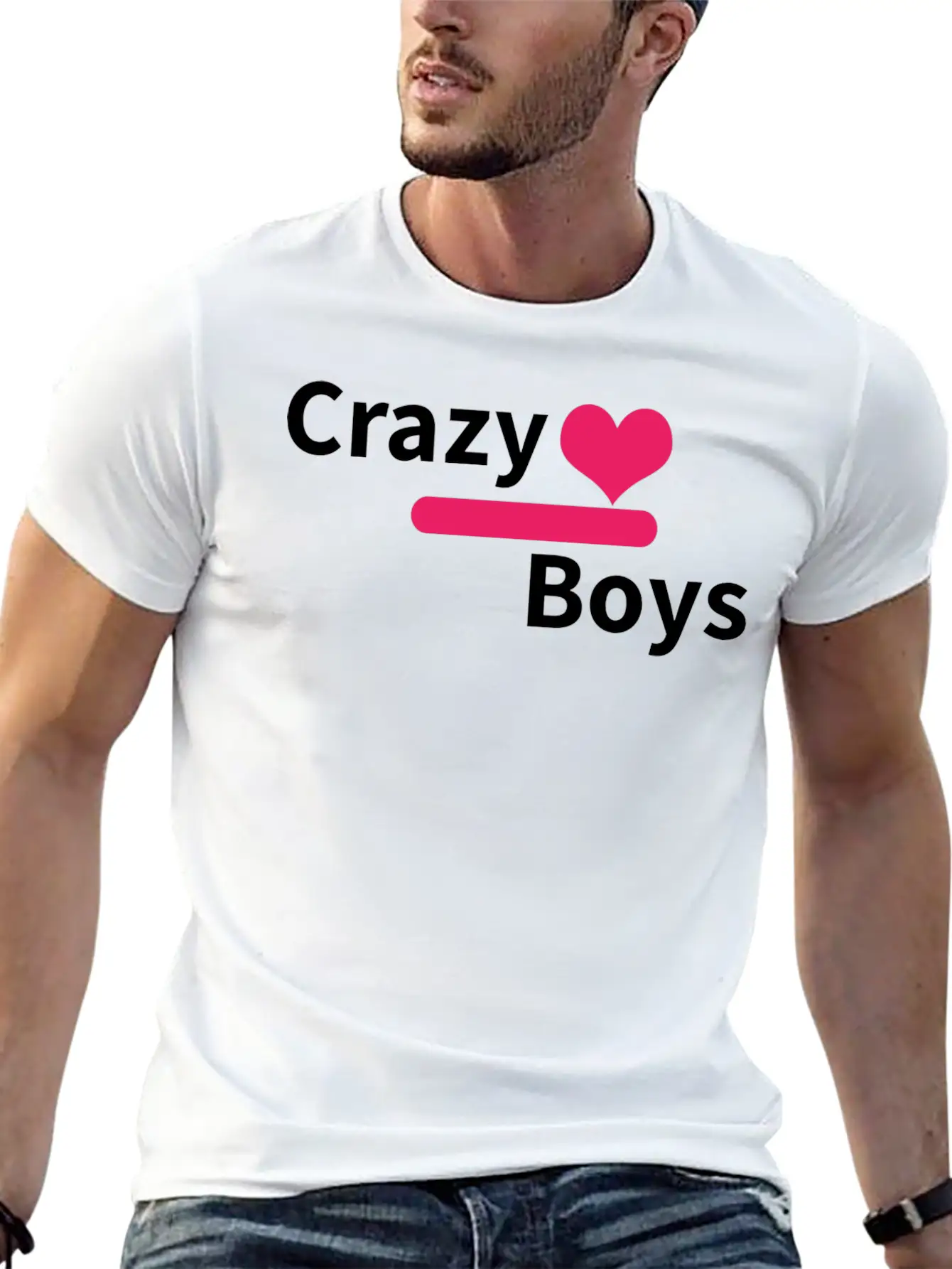Crazy Boys Unisex Short Sleeve Soft Cotton T-Shirt – Casual Everyday Wear