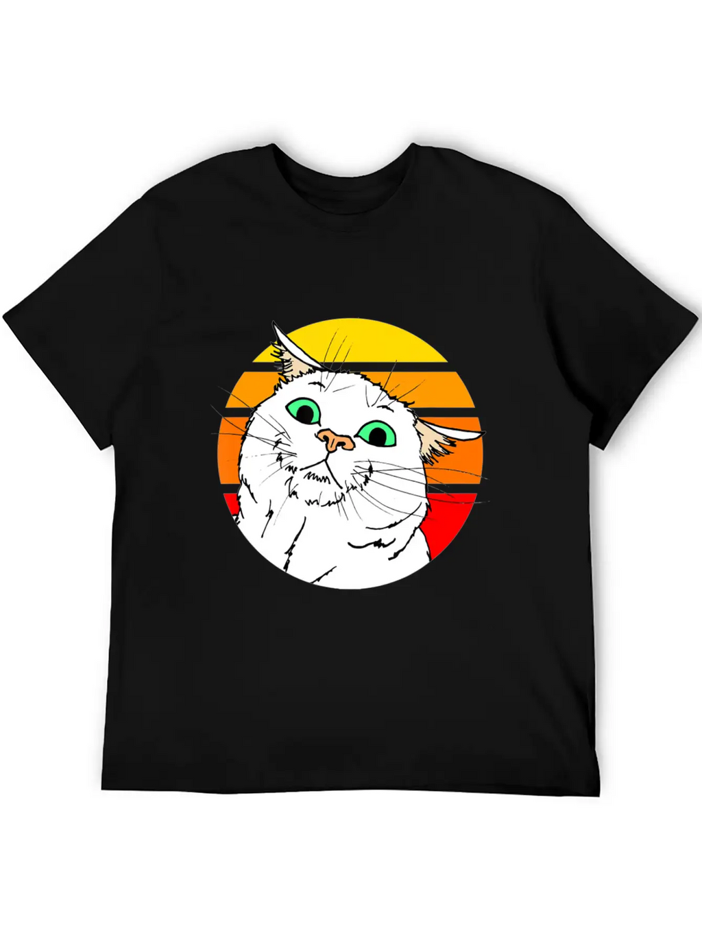 Crazy Cat Casual Graphic T-Shirt – Simple And Comfortable Daily Wear