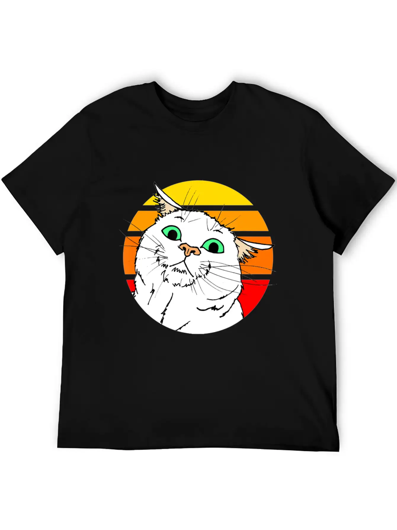 Crazy Cat Casual Graphic T-Shirt – Simple And Comfortable Daily Wear