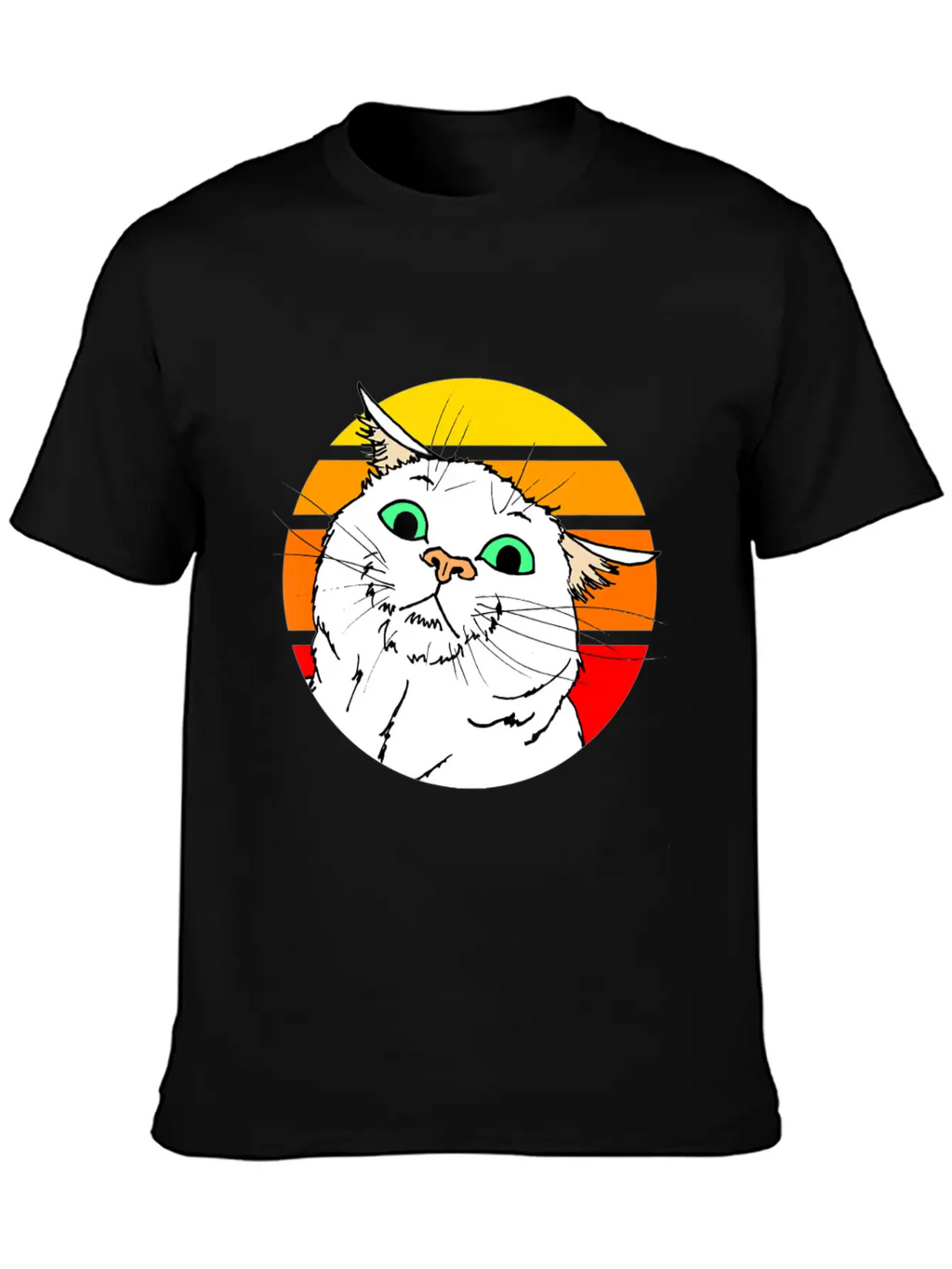 Crazy Cat Casual Graphic T-Shirt – Simple And Comfortable Daily Wear