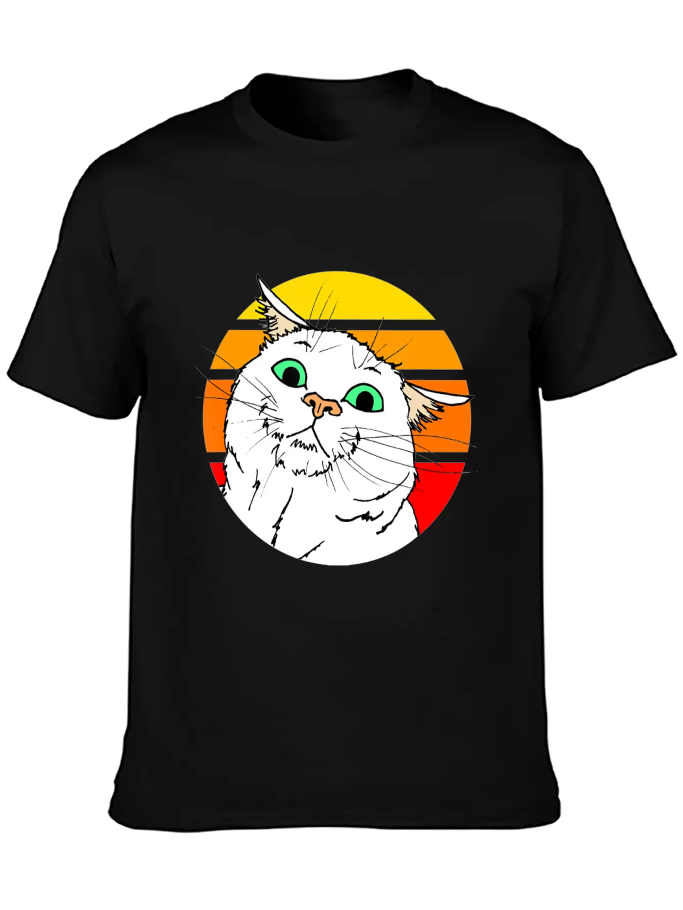 Crazy Cat Casual Graphic T-Shirt – Simple And Comfortable Daily Wear