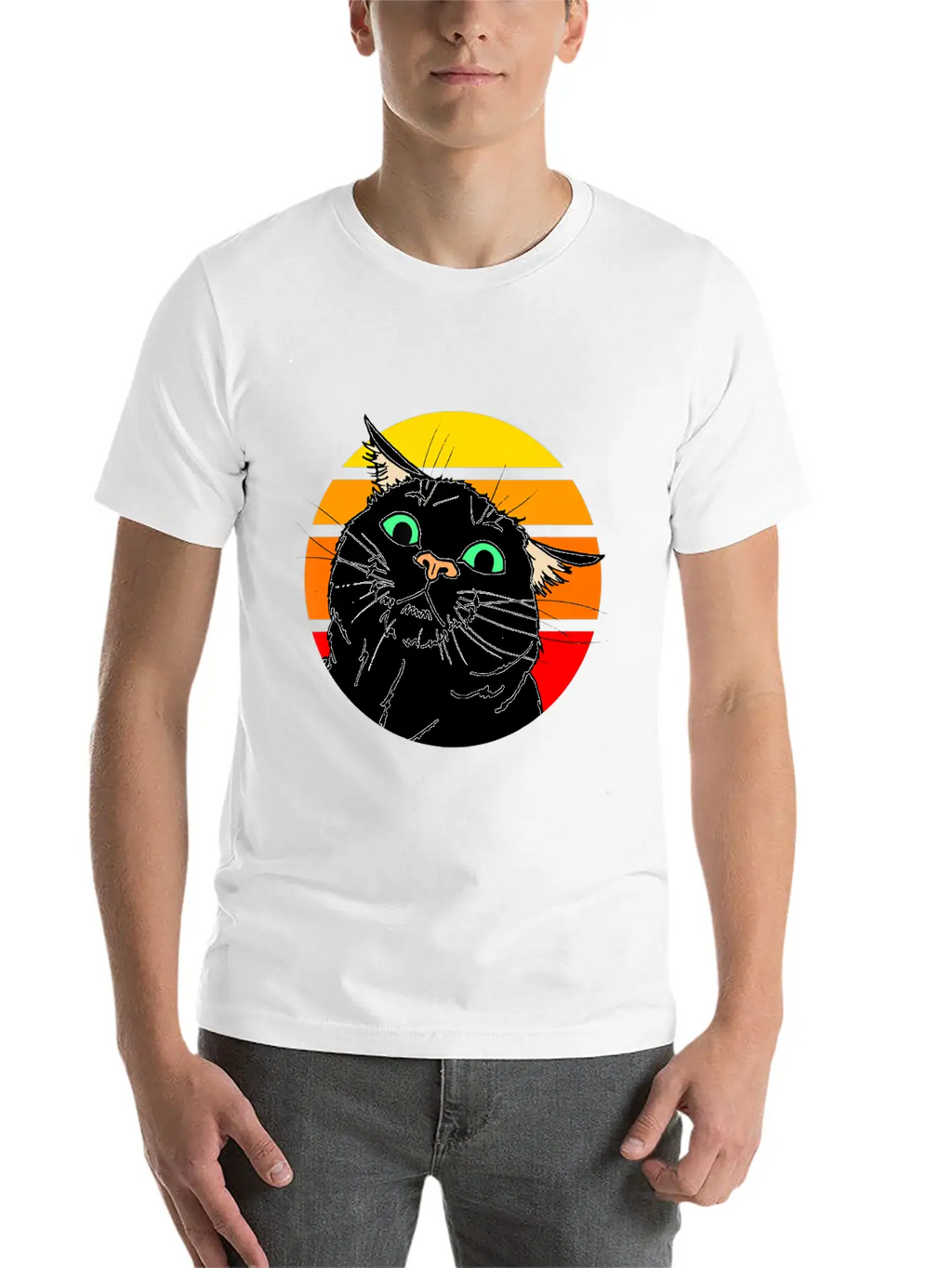 Crazy Cat Casual Graphic T-Shirt – Simple And Comfortable Daily Wear