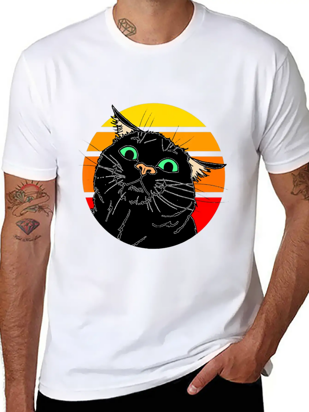 Crazy Cat Casual Graphic T-Shirt – Simple And Comfortable Daily Wear