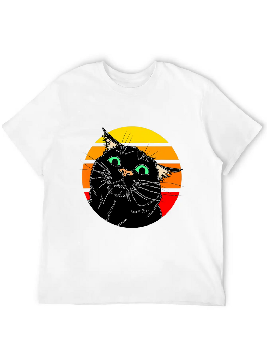 Crazy Cat Casual Graphic T-Shirt – Simple And Comfortable Daily Wear