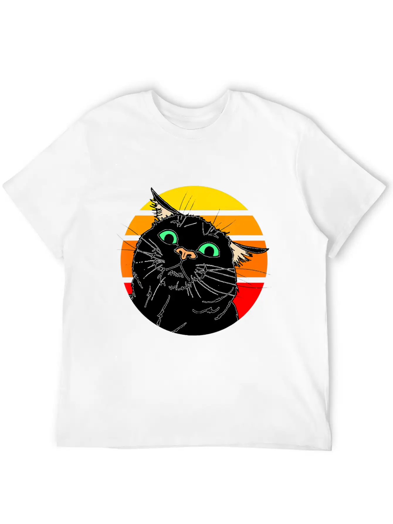 Crazy Cat Casual Graphic T-Shirt – Simple And Comfortable Daily Wear