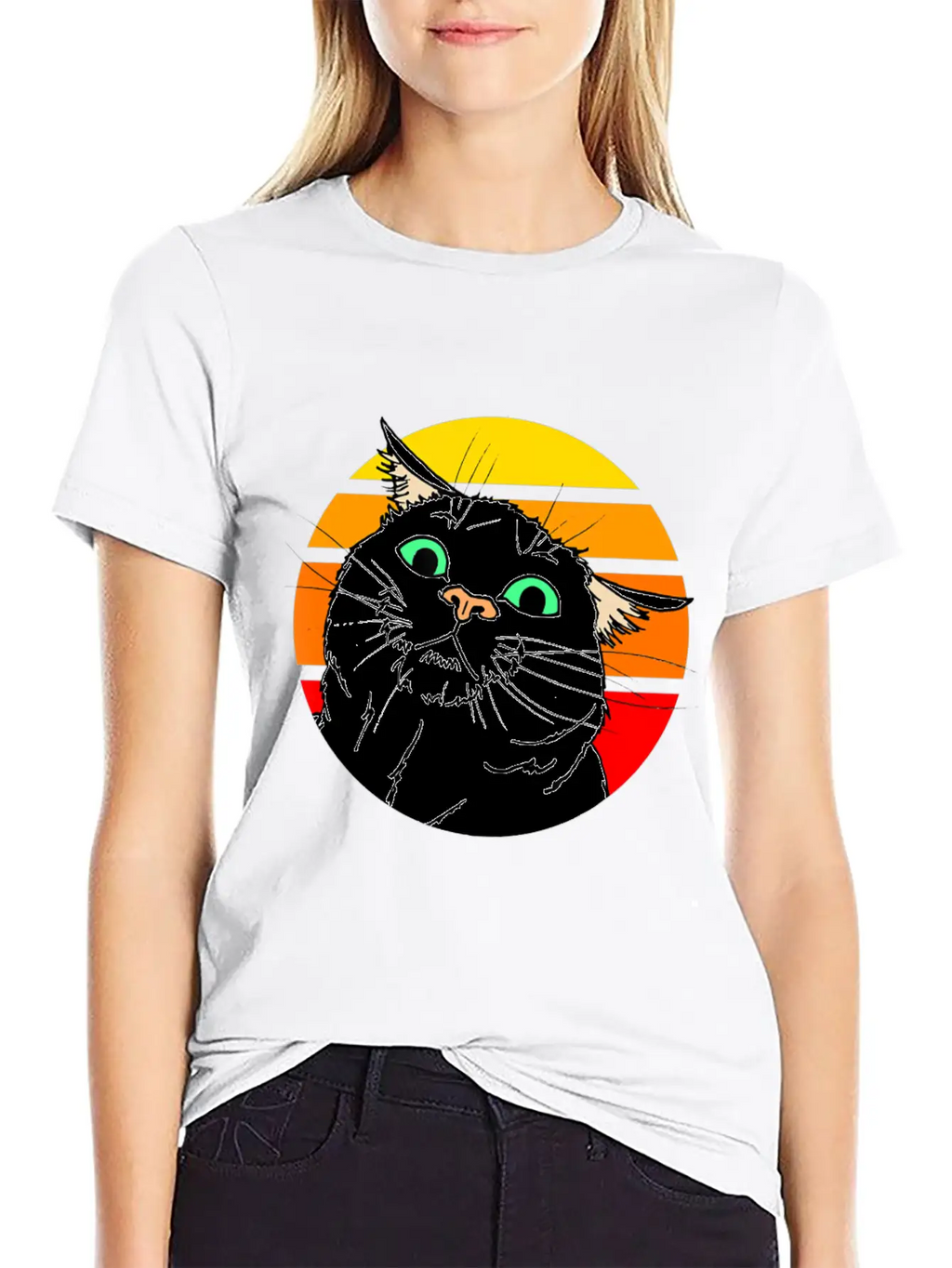 Crazy Cat Casual Graphic T-Shirt – Simple And Comfortable Daily Wear