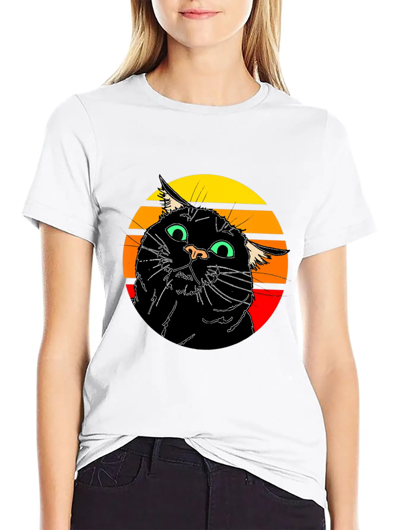Crazy Cat Casual Graphic T-Shirt – Simple And Comfortable Daily Wear