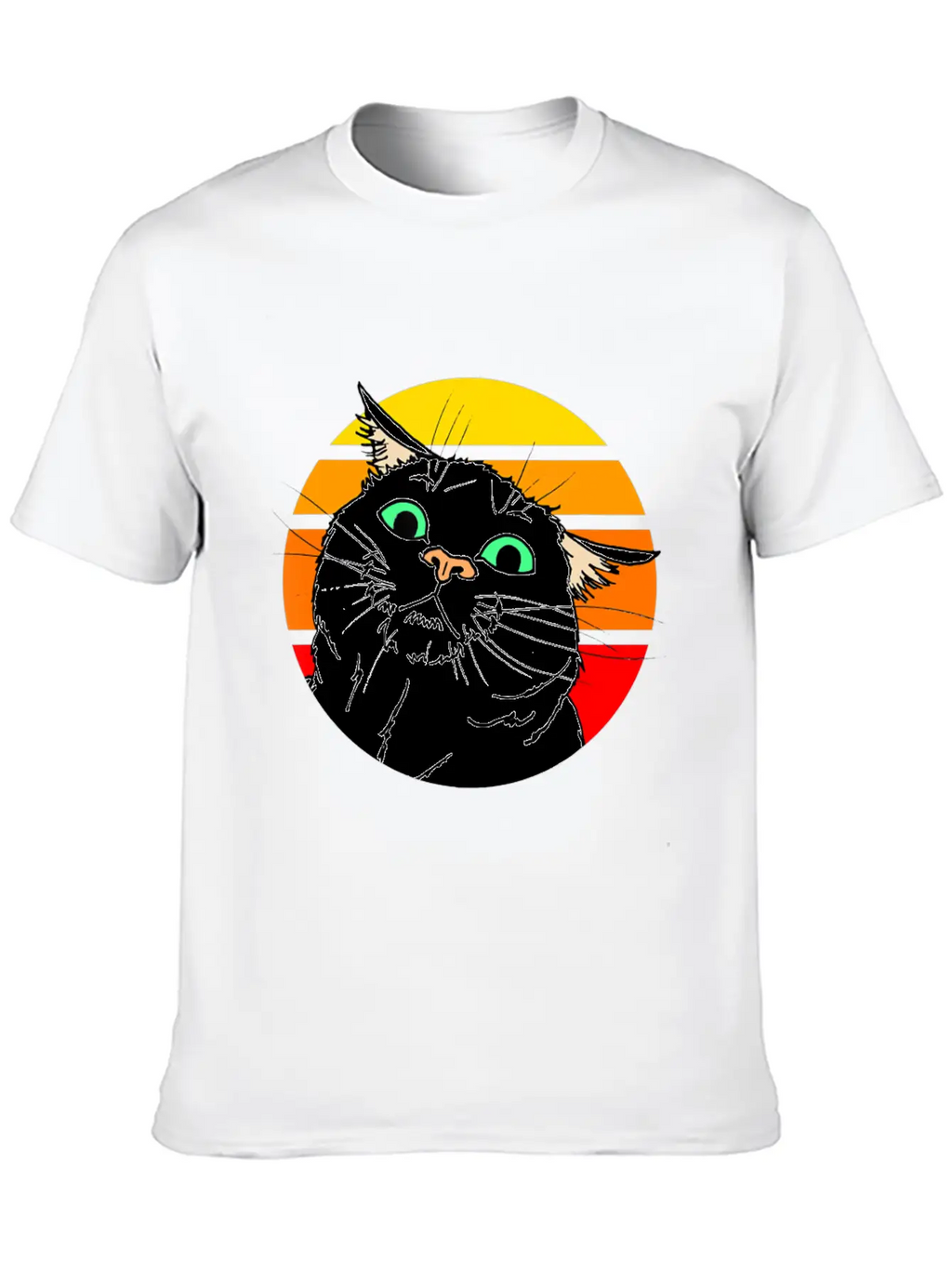 Crazy Cat Casual Graphic T-Shirt – Simple And Comfortable Daily Wear