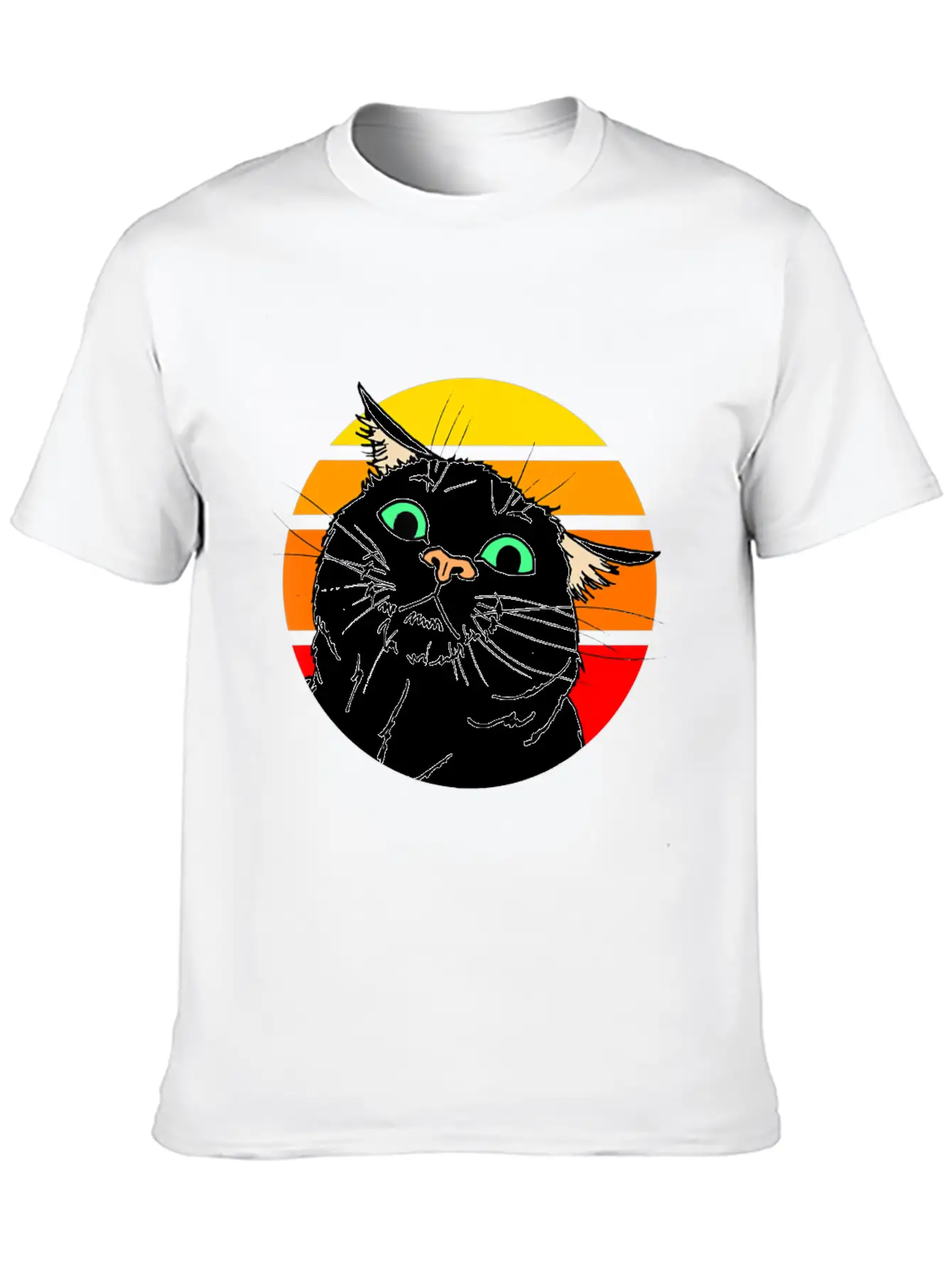Crazy Cat Casual Graphic T-Shirt – Simple And Comfortable Daily Wear