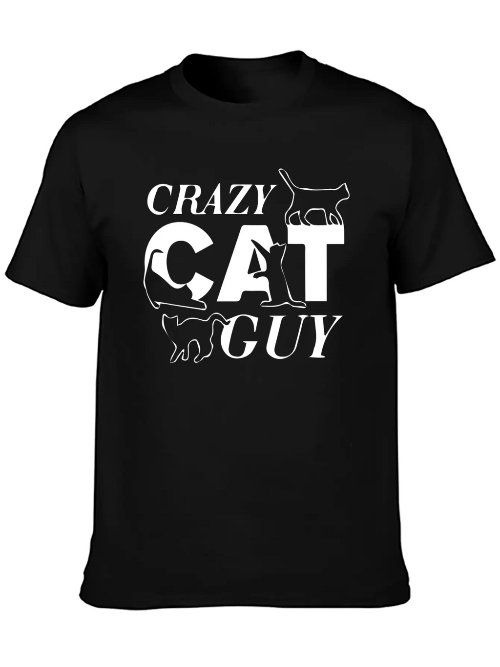 Crazy Cat Guy Unisex Casual T-Shirt – Clean Design For Daily Comfort