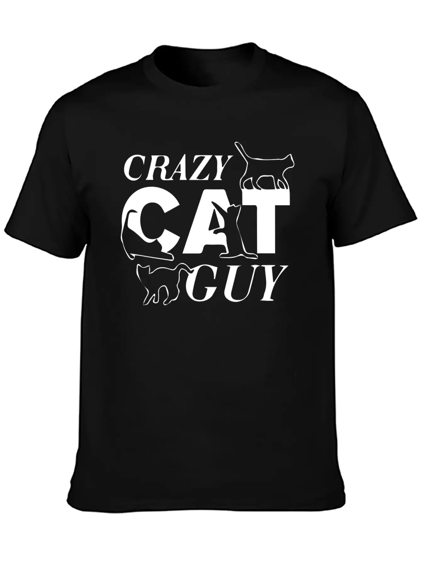 Crazy Cat Guy Unisex Casual T-Shirt – Clean Design For Daily Comfort