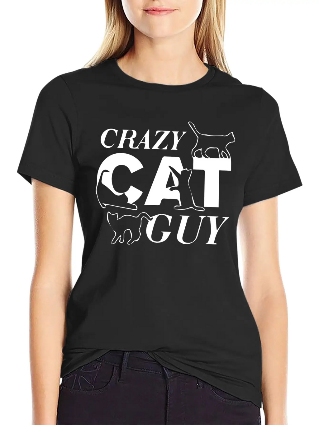 Crazy Cat Guy Unisex Casual T-Shirt – Clean Design For Daily Comfort