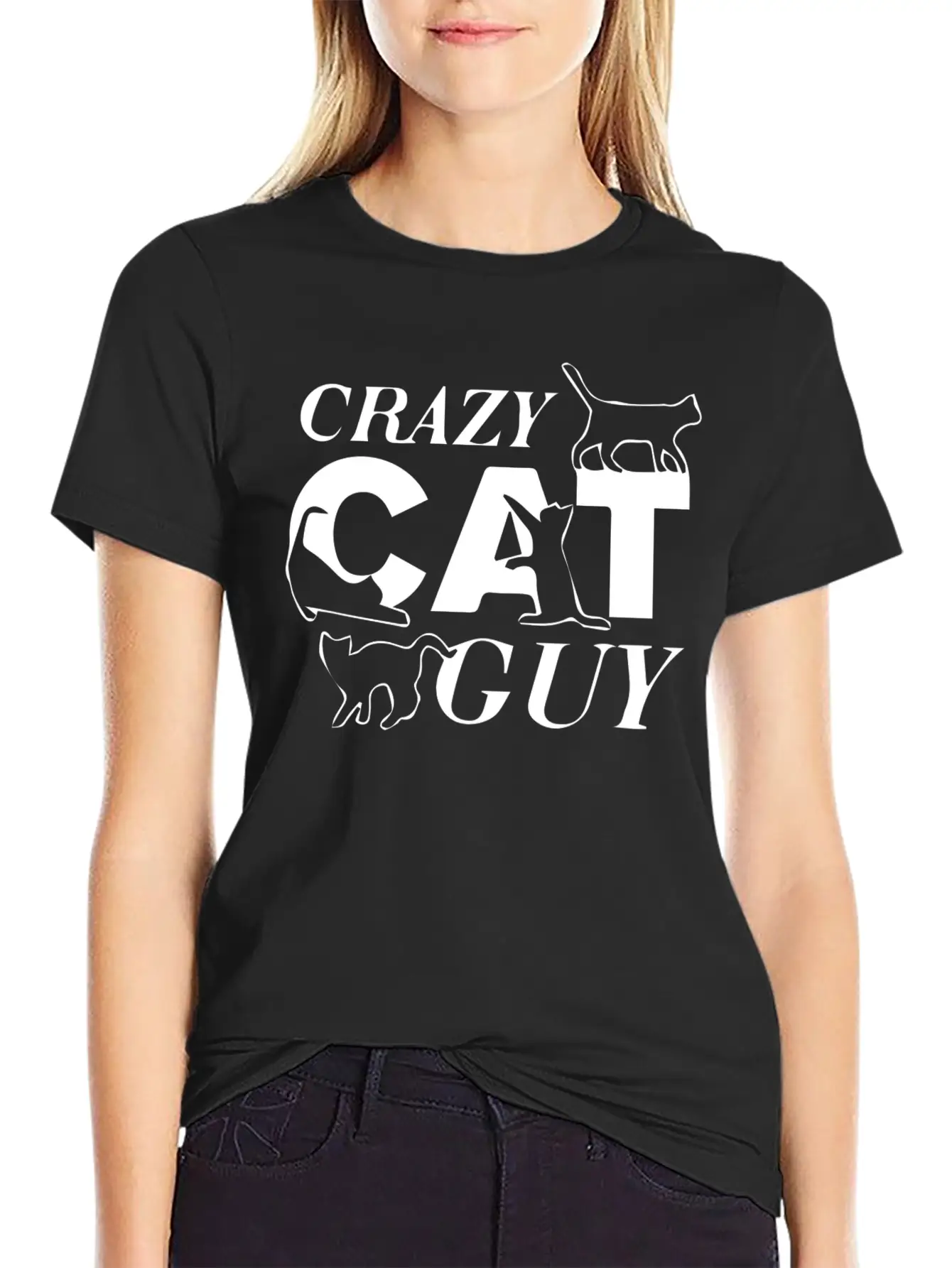 Crazy Cat Guy Unisex Casual T-Shirt – Clean Design For Daily Comfort