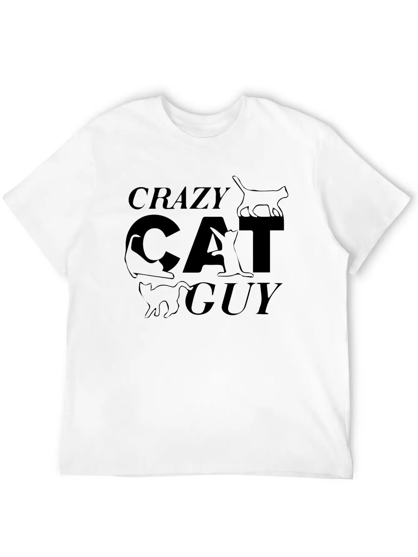 Crazy Cat Guy Unisex Casual T-Shirt – Clean Design For Daily Comfort
