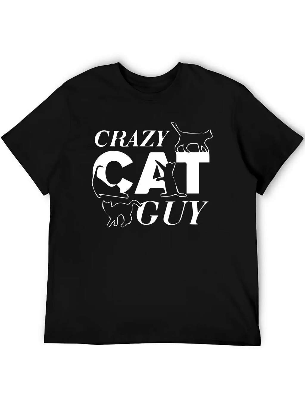 Crazy Cat Guy Unisex Casual T-Shirt – Clean Design For Daily Comfort