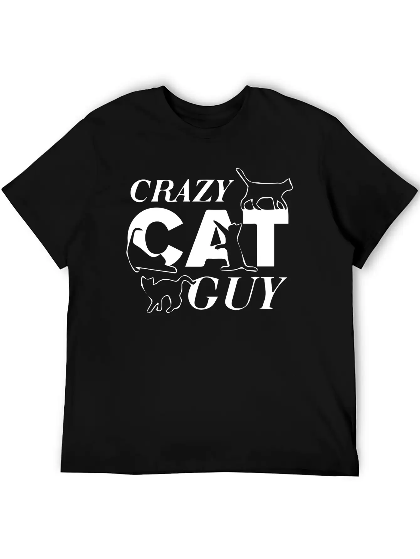 Crazy Cat Guy Unisex Casual T-Shirt – Clean Design For Daily Comfort