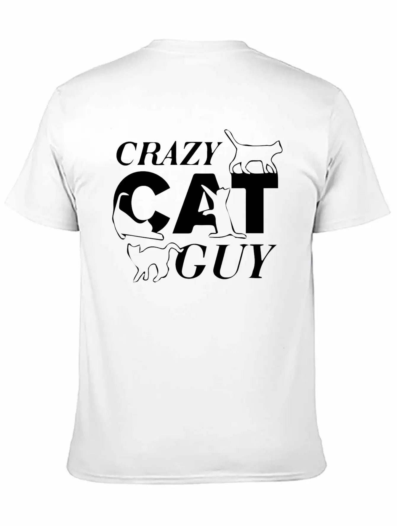 Crazy Cat Guy Unisex Casual T-Shirt – Clean Design For Daily Comfort