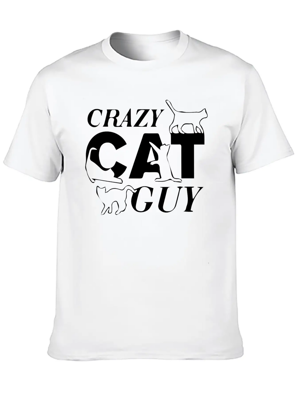 Crazy Cat Guy Unisex Casual T-Shirt – Clean Design For Daily Comfort
