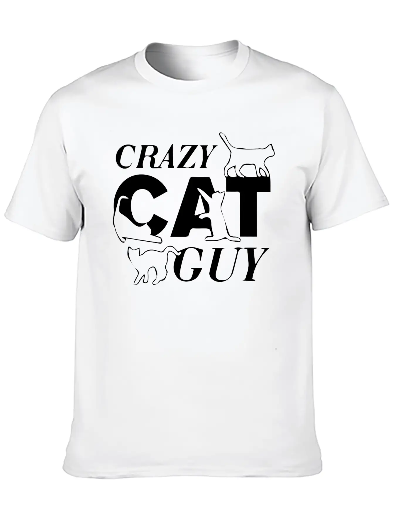 Crazy Cat Guy Unisex Casual T-Shirt – Clean Design For Daily Comfort