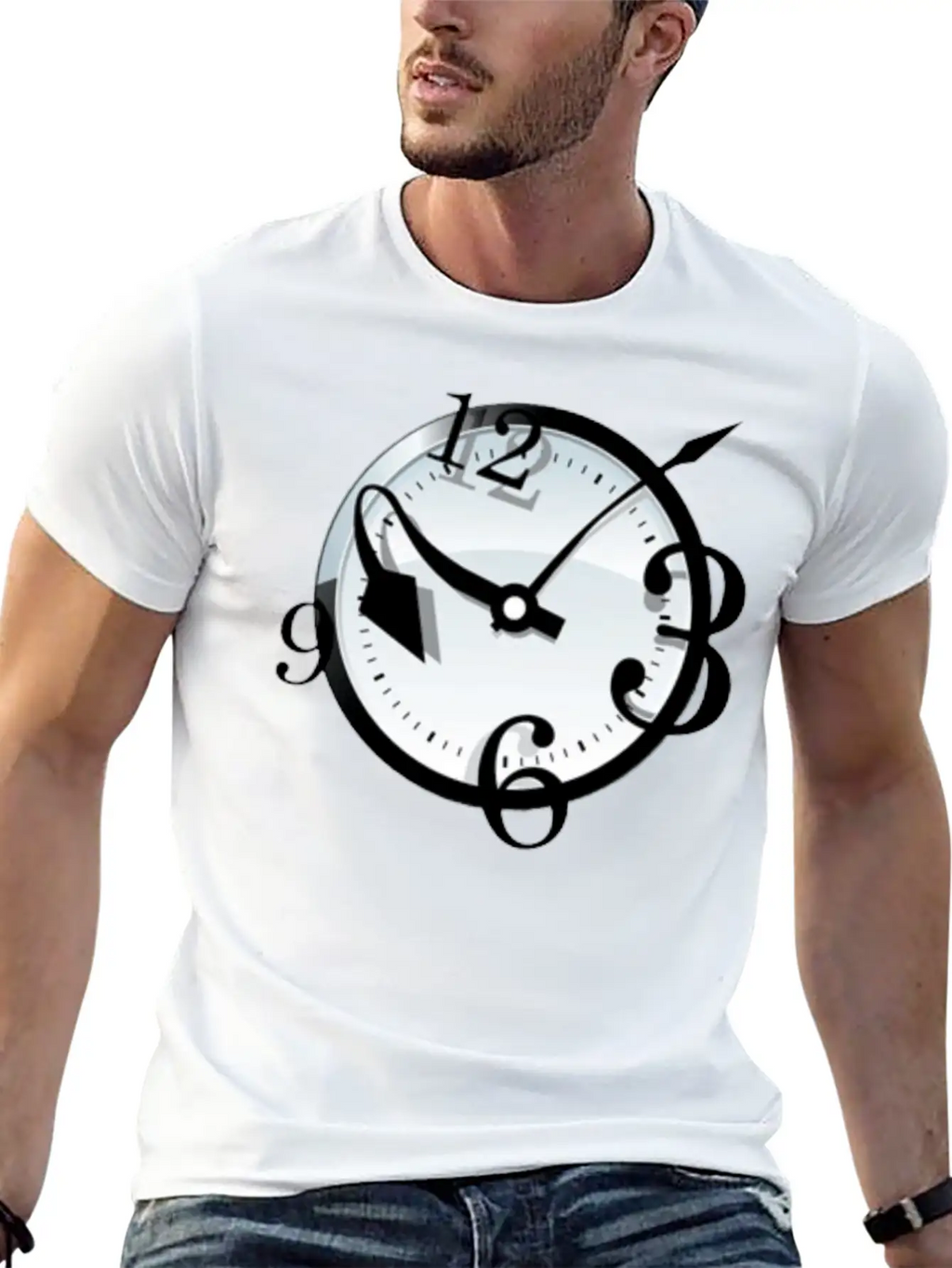 Crazy Clock Breathable Soft Cotton T-Shirt – Timeless Casual Look