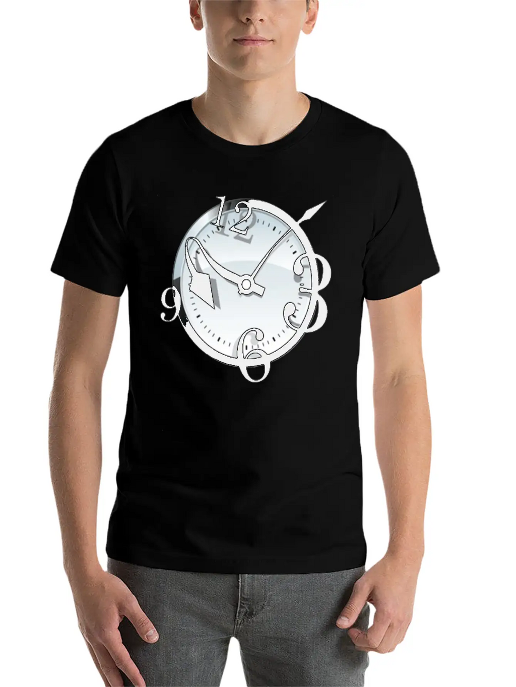Crazy Clock Breathable Soft Cotton T-Shirt – Timeless Casual Look