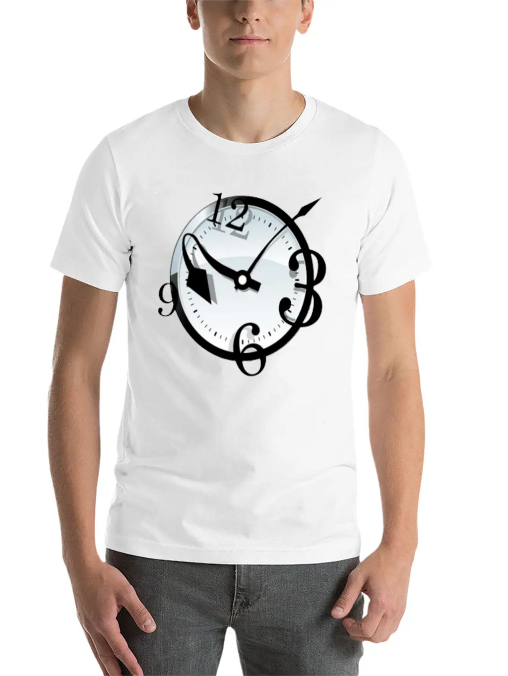 Crazy Clock Breathable Soft Cotton T-Shirt – Timeless Casual Look