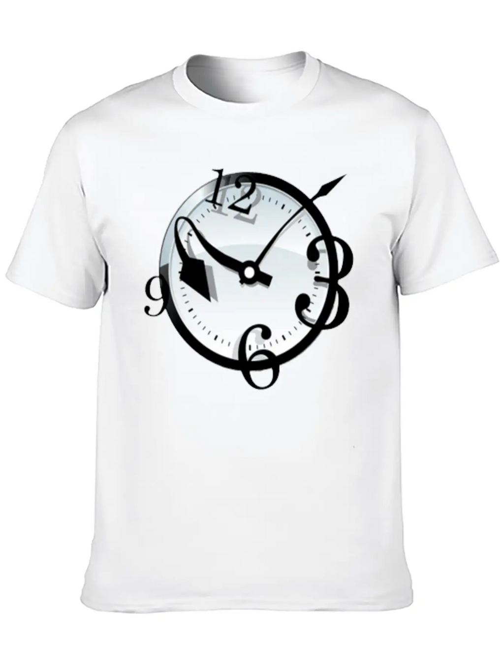 Crazy Clock Breathable Soft Cotton T-Shirt – Timeless Casual Look