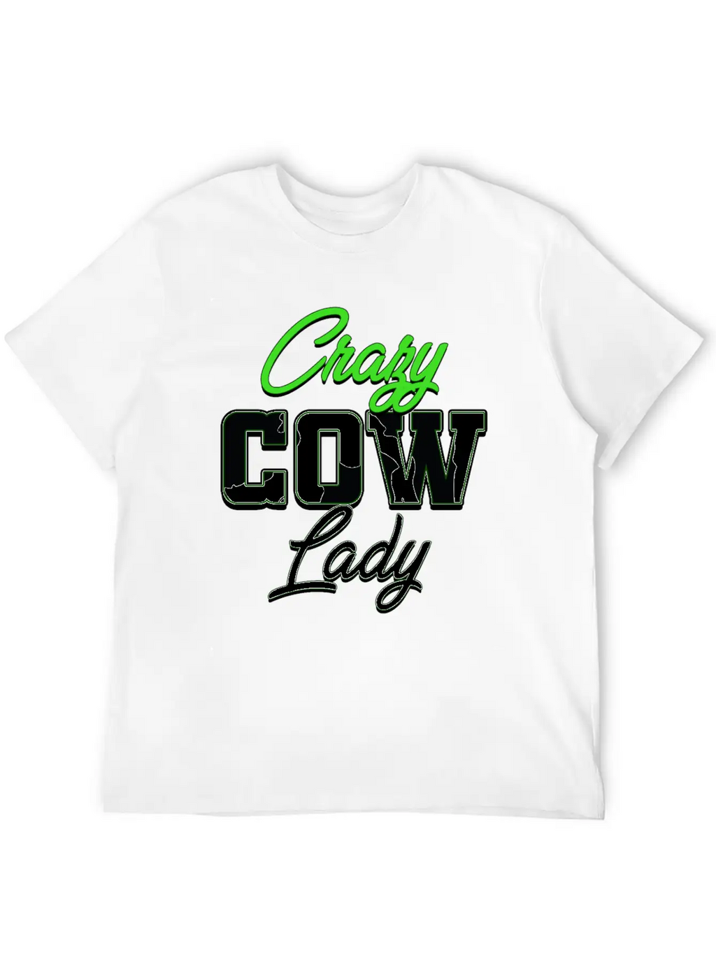 Crazy Cow Lady Unisex Casual T-Shirt – Clean Design For Daily Comfort