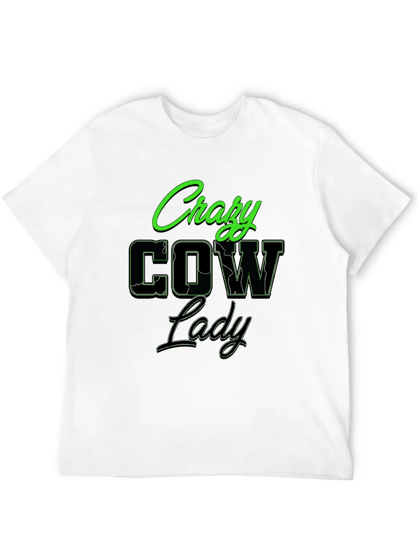 Crazy Cow Lady Unisex Casual T-Shirt – Clean Design For Daily Comfort