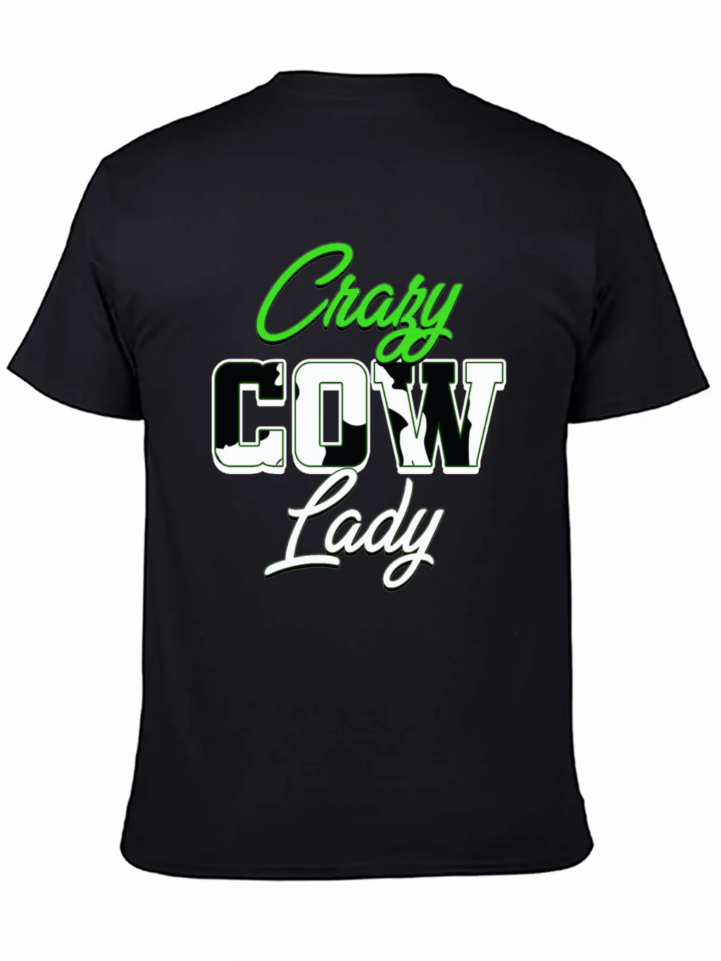 Crazy Cow Lady Unisex Casual T-Shirt – Clean Design For Daily Comfort
