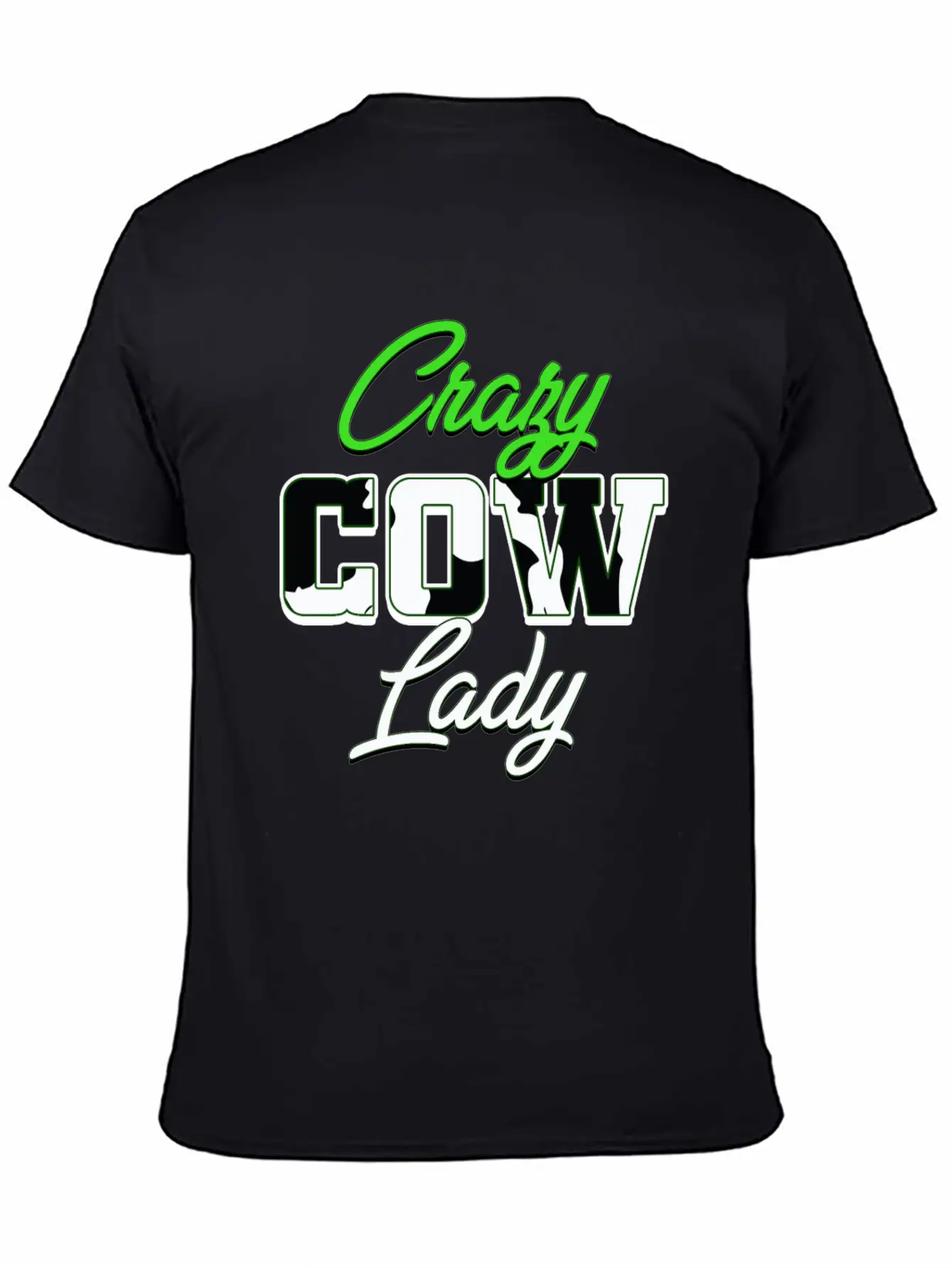 Crazy Cow Lady Unisex Casual T-Shirt – Clean Design For Daily Comfort