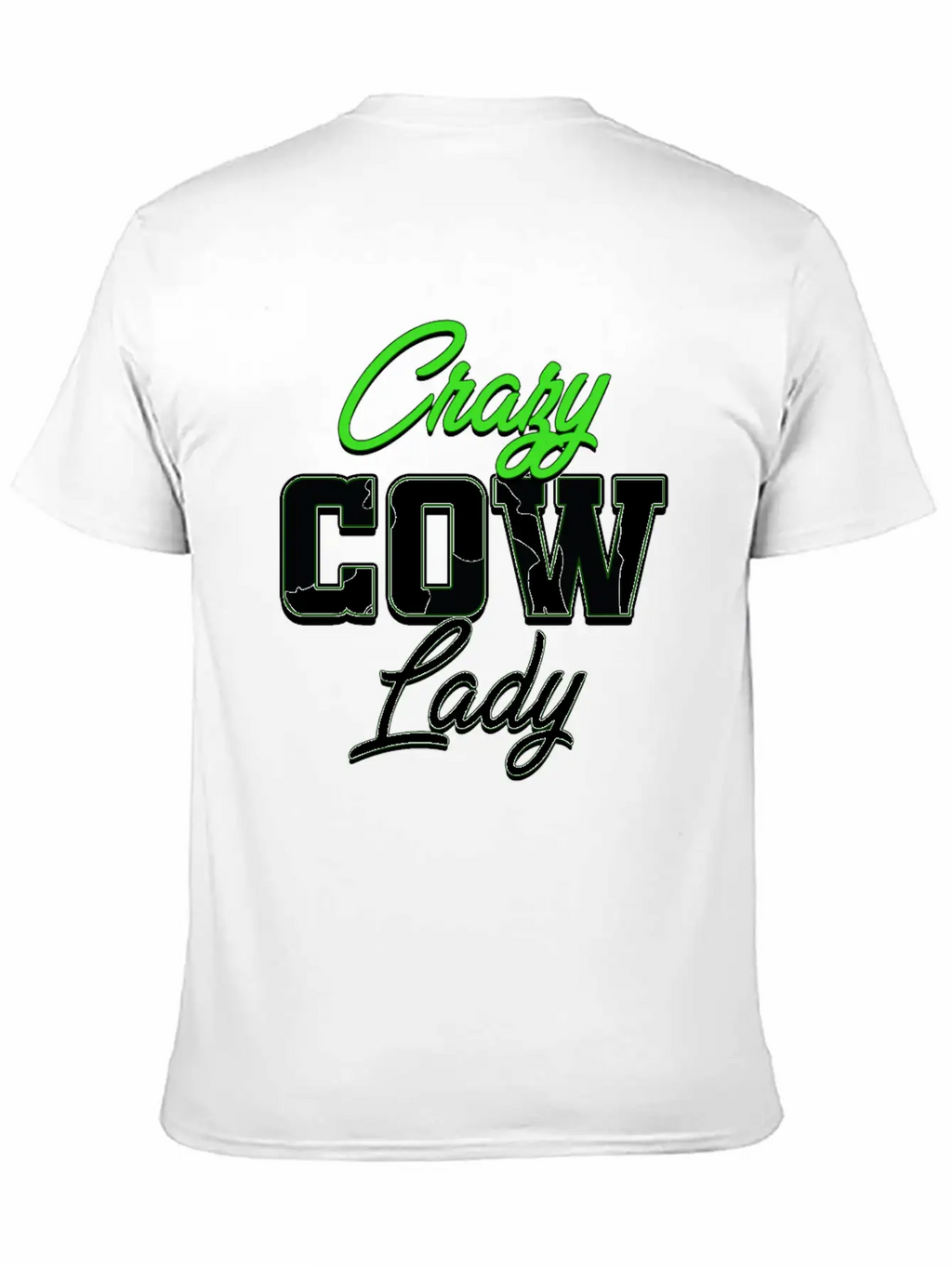 Crazy Cow Lady Unisex Casual T-Shirt – Clean Design For Daily Comfort