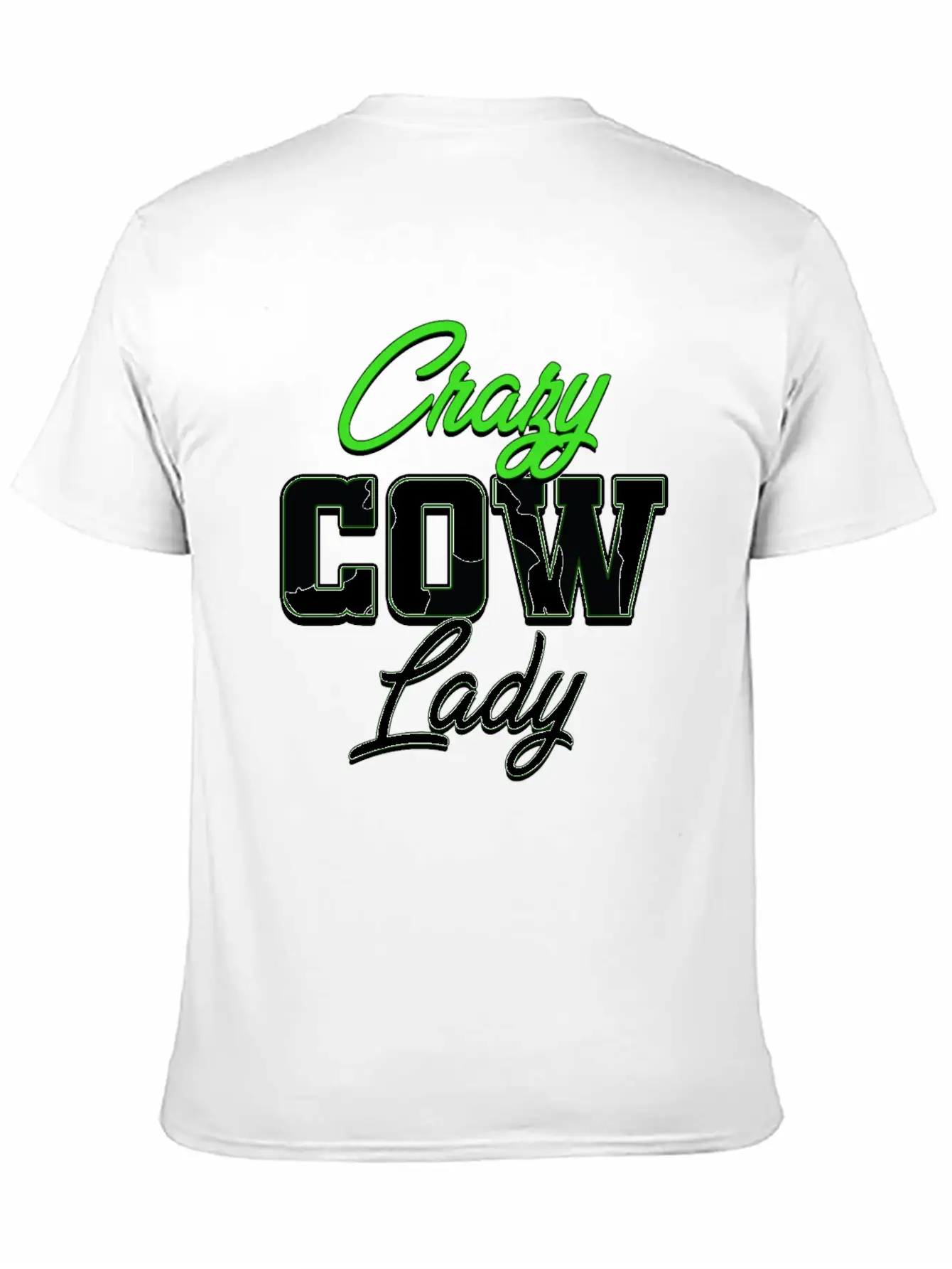 Crazy Cow Lady Unisex Casual T-Shirt – Clean Design For Daily Comfort