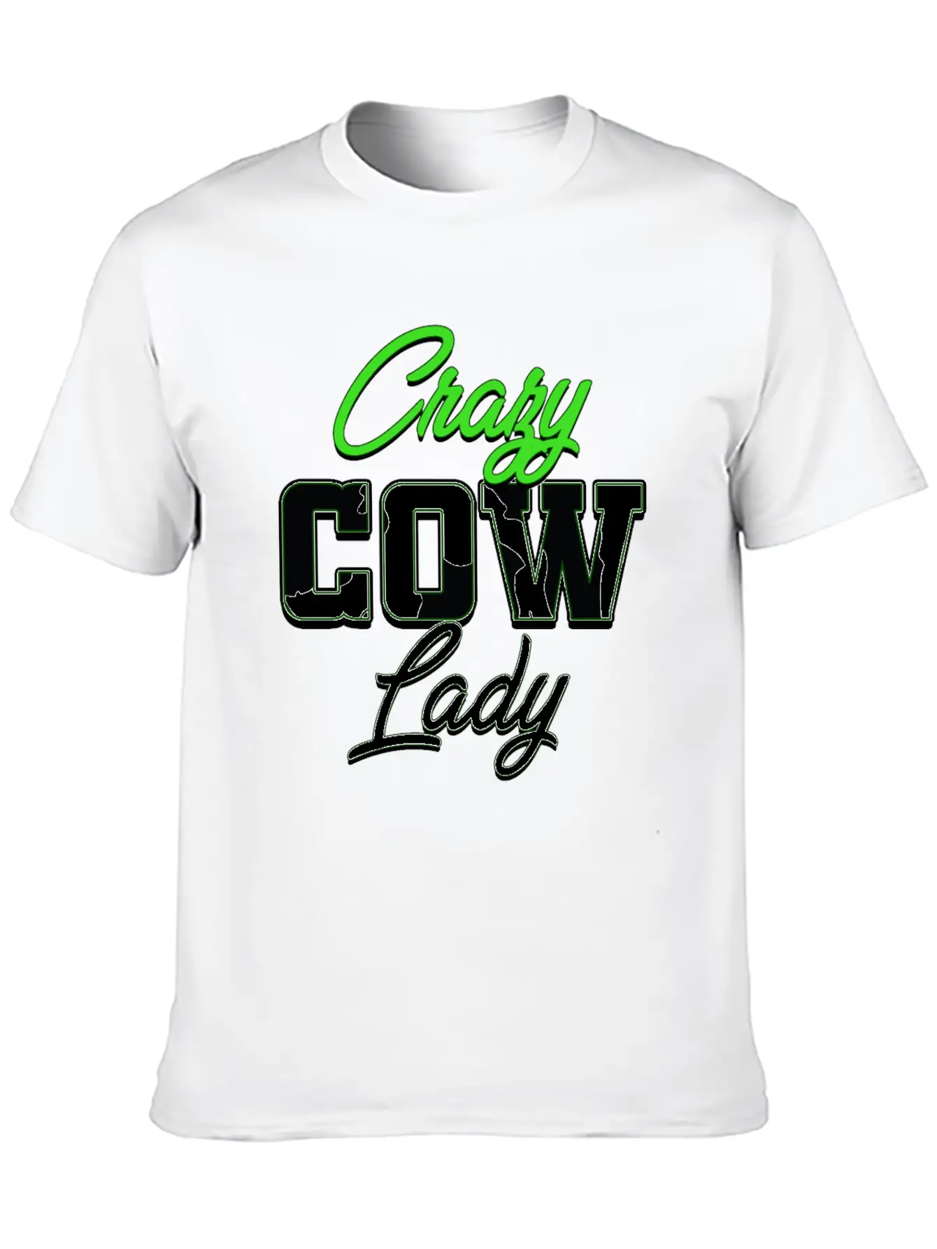 Crazy Cow Lady Unisex Casual T-Shirt – Clean Design For Daily Comfort