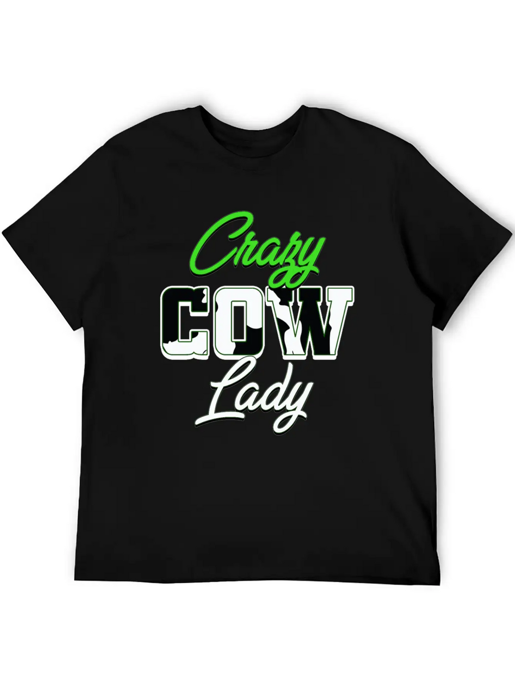 Crazy Cow Lady Unisex Casual T-Shirt – Clean Design For Daily Comfort