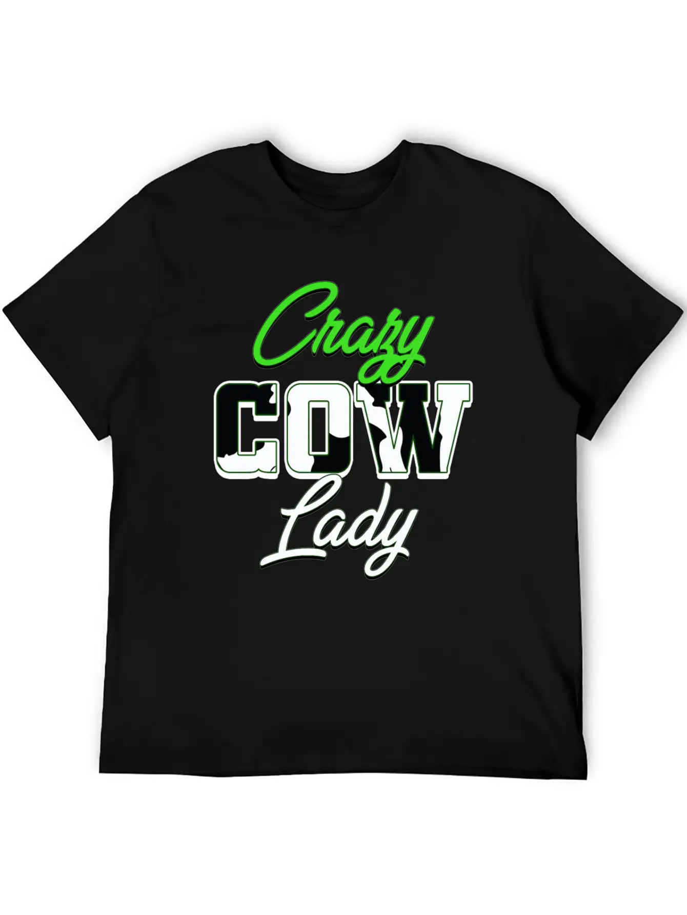 Crazy Cow Lady Unisex Casual T-Shirt – Clean Design For Daily Comfort