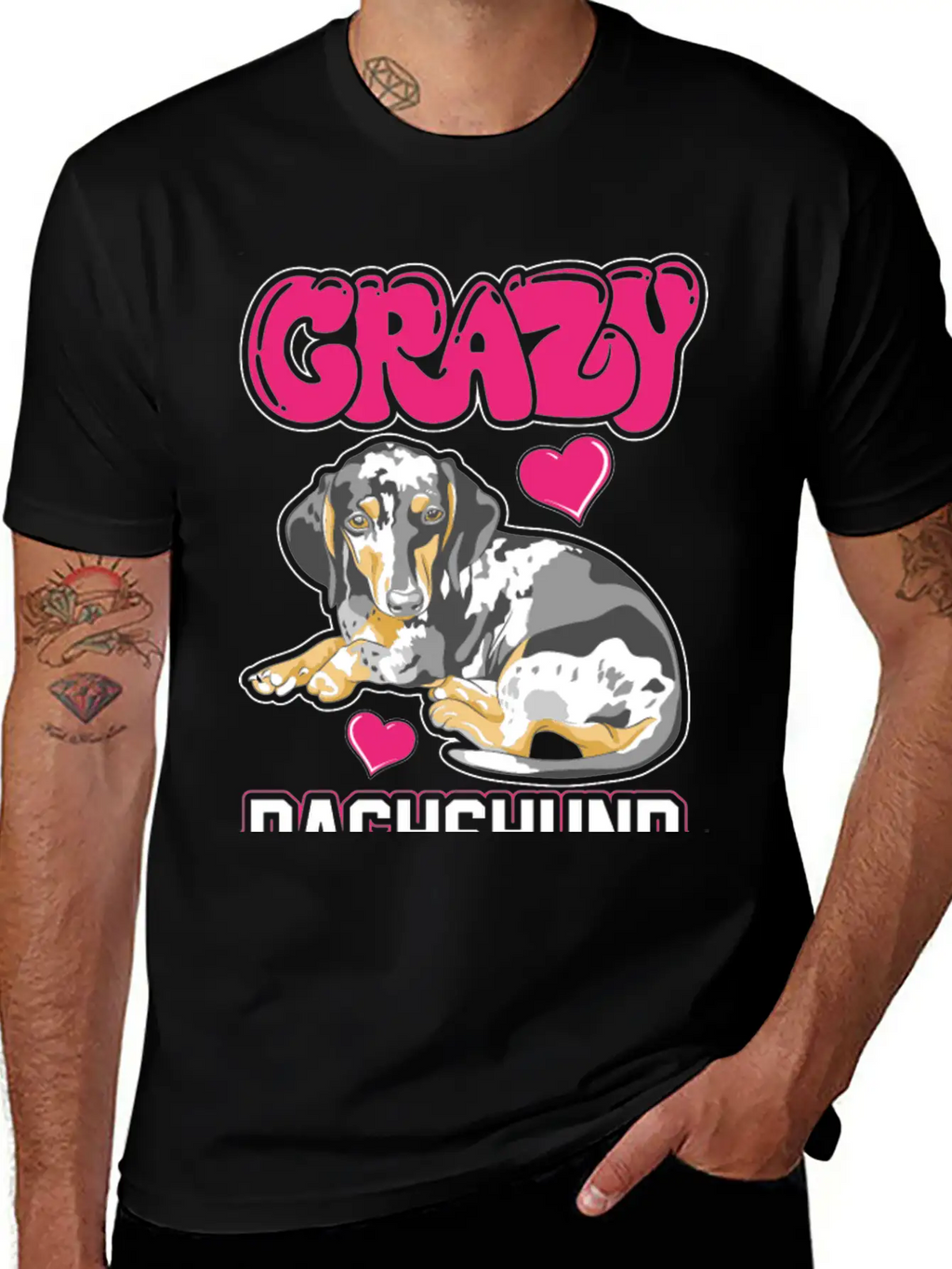 Crazy Dachshund Lady Unisex Casual T-Shirt – Clean Design For Daily Comfort