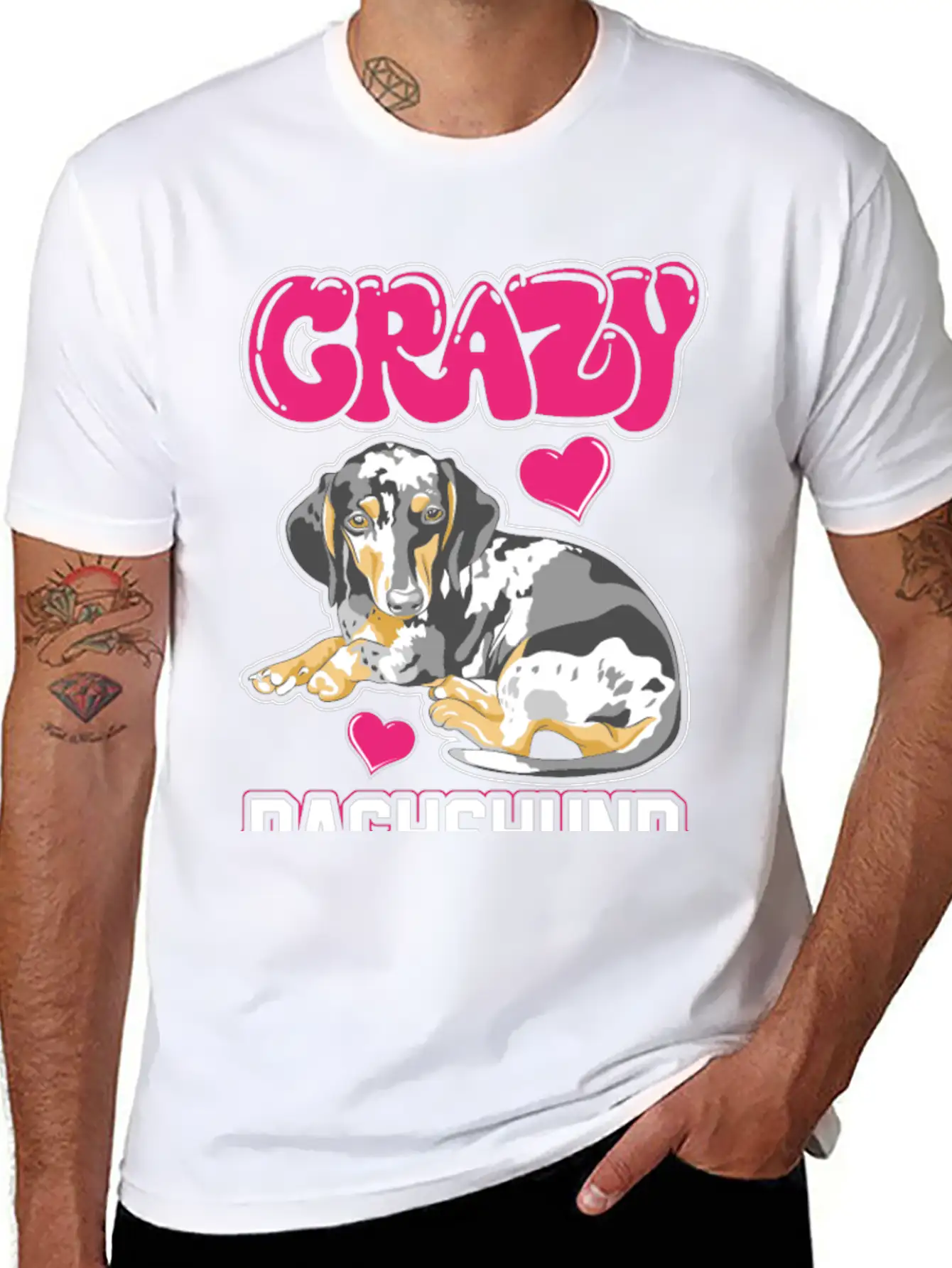 Crazy Dachshund Lady Unisex Casual T-Shirt – Clean Design For Daily Comfort