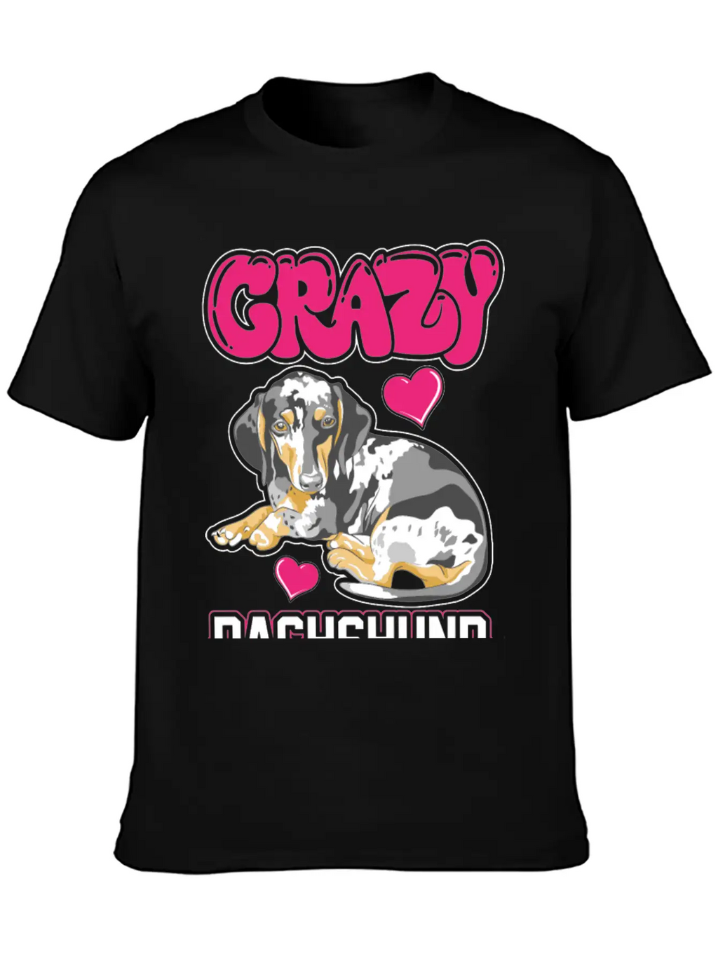 Crazy Dachshund Lady Unisex Casual T-Shirt – Clean Design For Daily Comfort