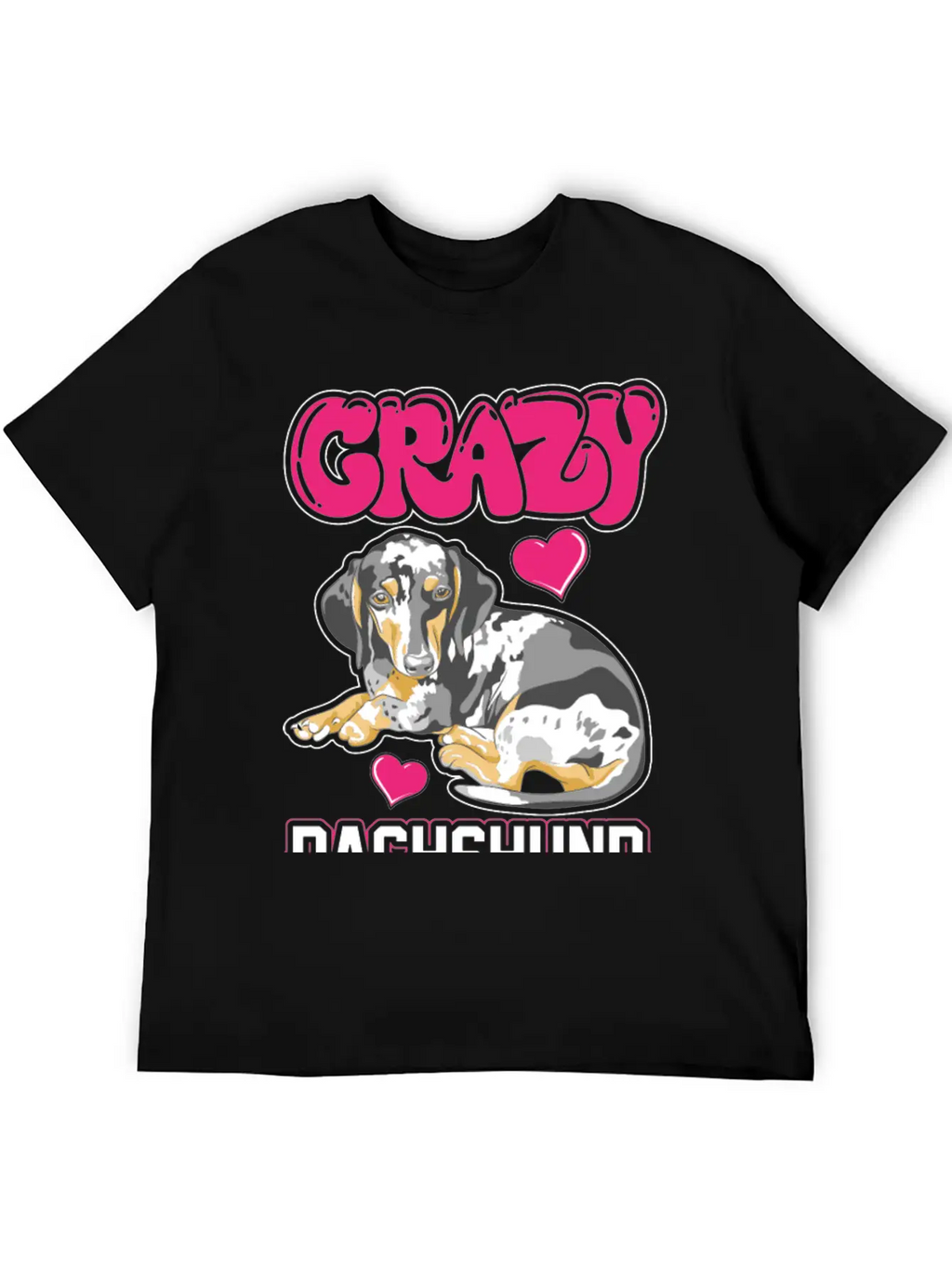 Crazy Dachshund Lady Unisex Casual T-Shirt – Clean Design For Daily Comfort
