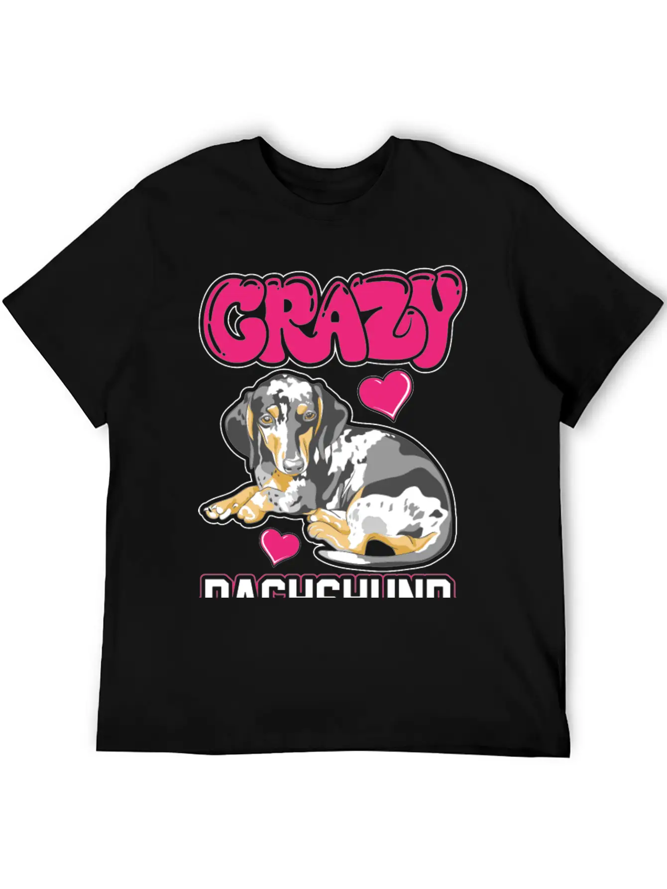 Crazy Dachshund Lady Unisex Casual T-Shirt – Clean Design For Daily Comfort