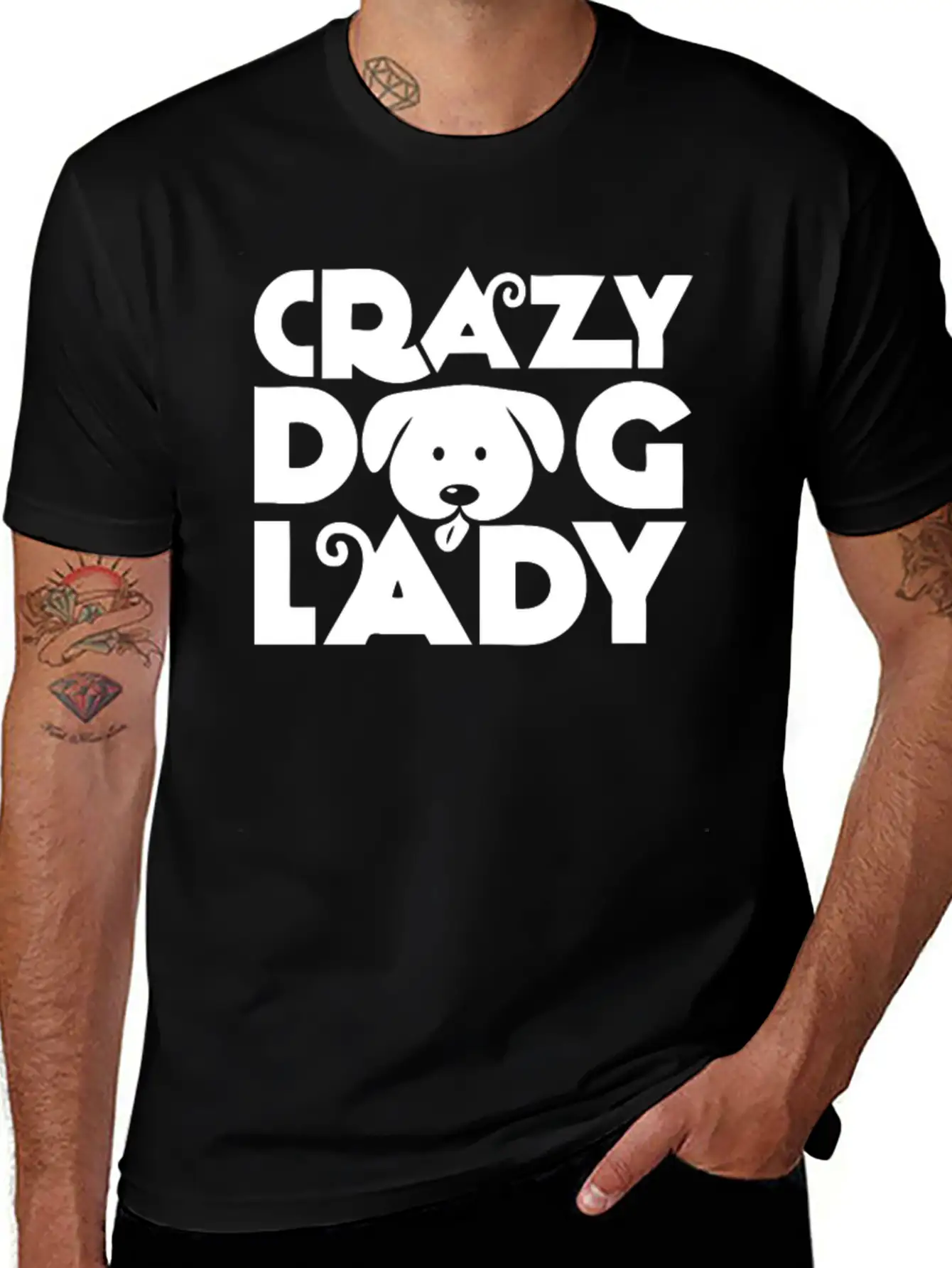 Crazy Dog Lady Unisex Casual T-Shirt – Clean Design For Daily Comfort