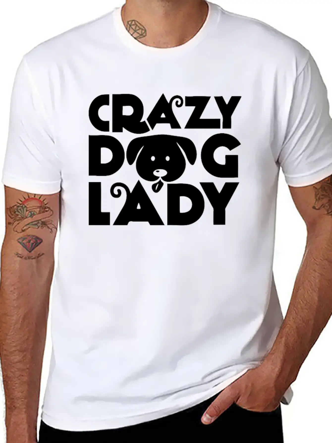 Crazy Dog Lady Unisex Casual T-Shirt – Clean Design For Daily Comfort