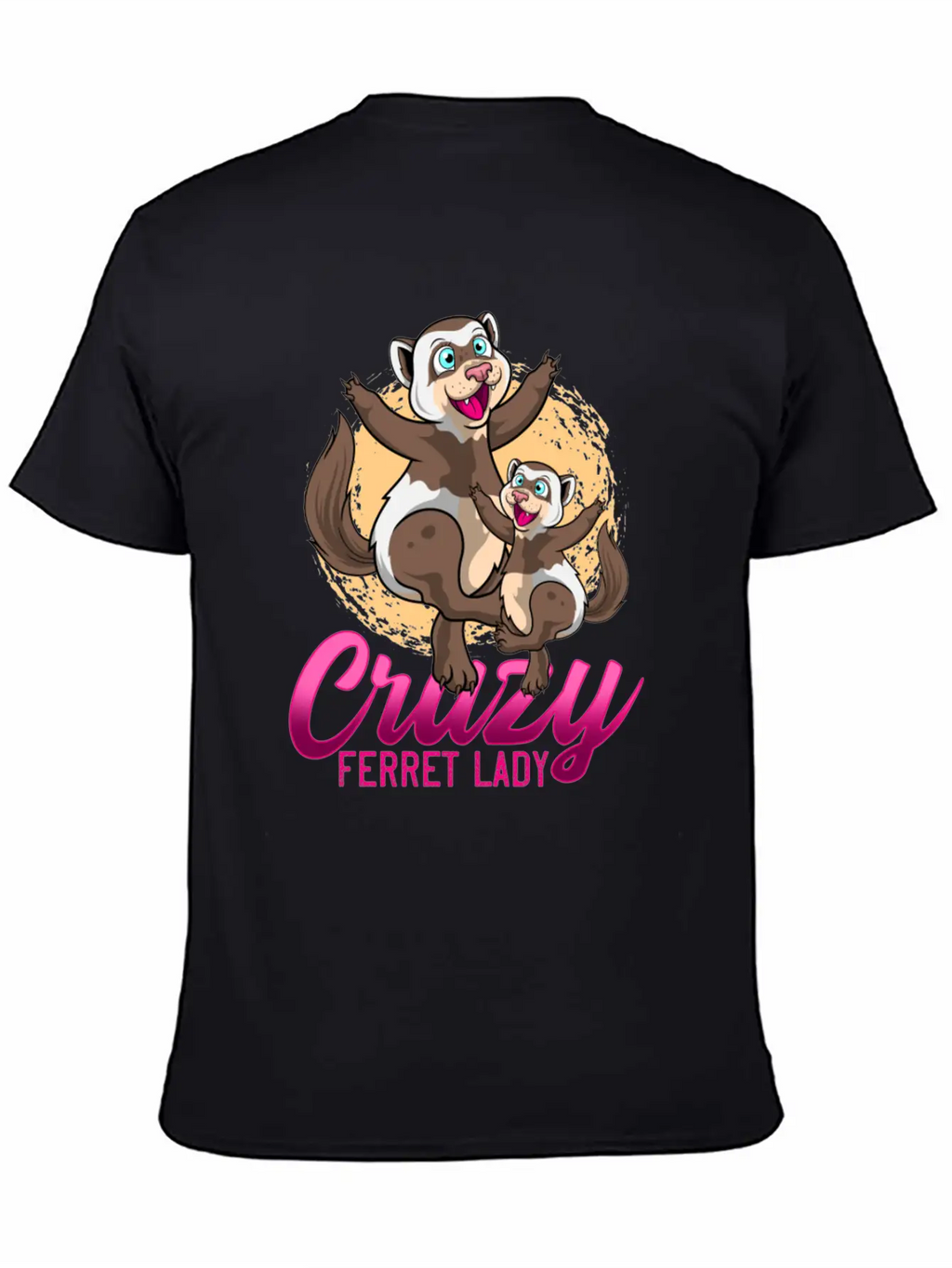 Crazy Ferret Lady Unisex Casual T-Shirt – Clean Design For Daily Comfort
