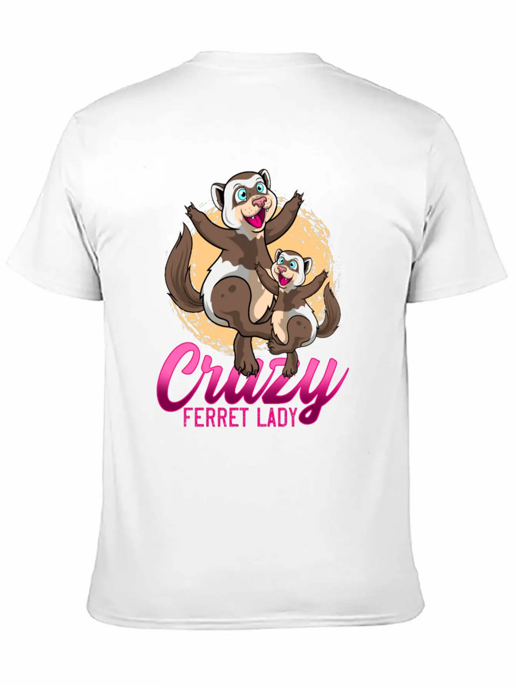 Crazy Ferret Lady Unisex Casual T-Shirt – Clean Design For Daily Comfort
