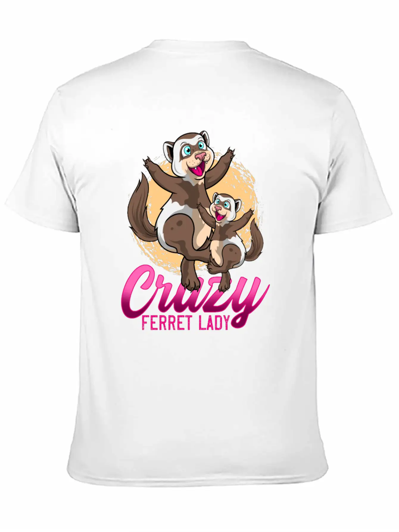Crazy Ferret Lady Unisex Casual T-Shirt – Clean Design For Daily Comfort